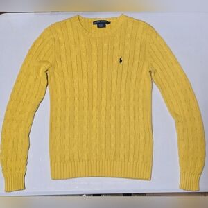 Ralph Lauren Cable Knit Sweater (Navy Horse)